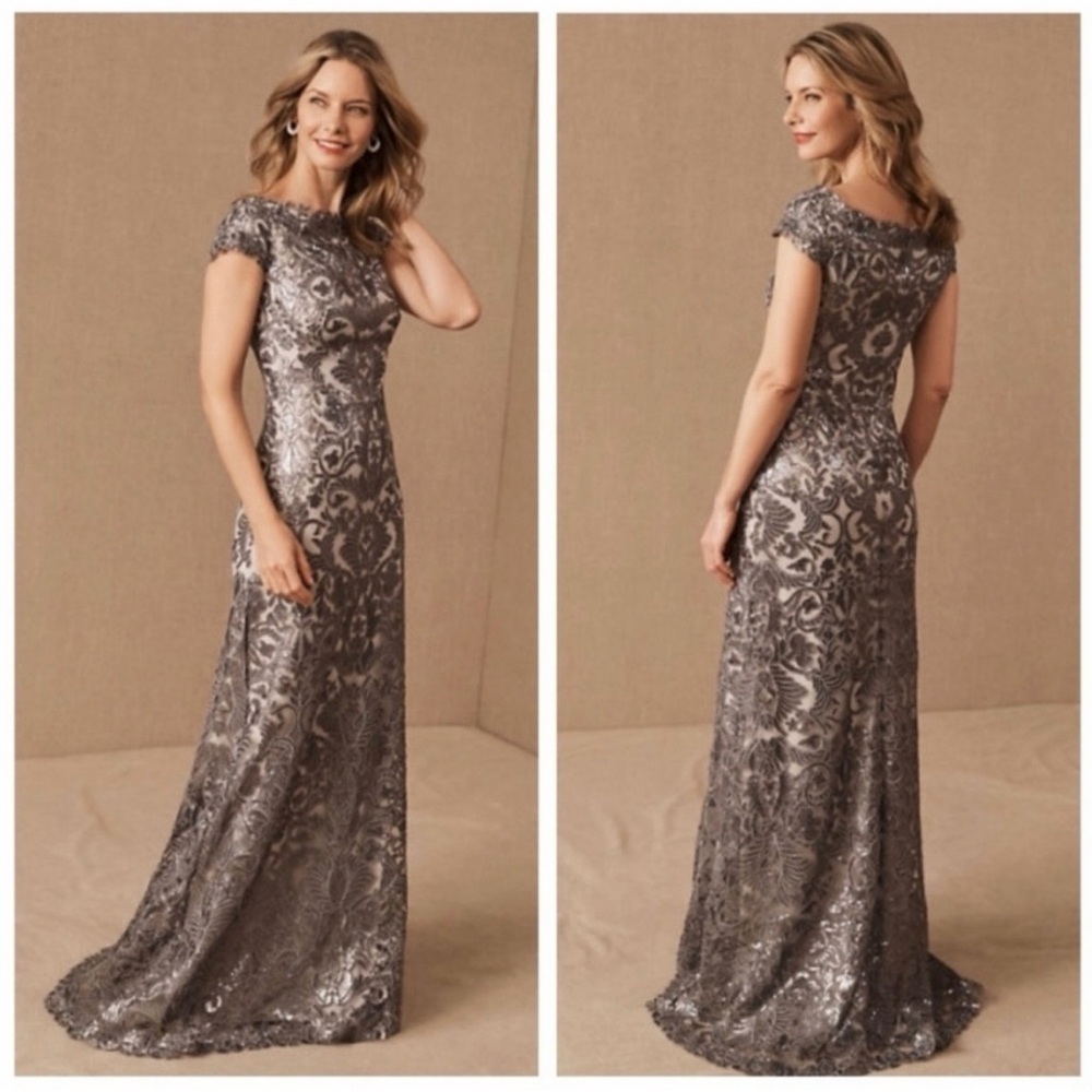 Tadashi Shoji Odette Floor Length Formal Gown from Anthropologie, Size 2